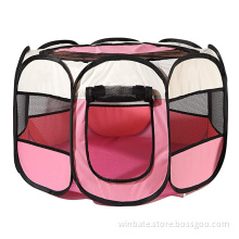 Pet Cat Dog Collapsible Playpen with Removable Cover